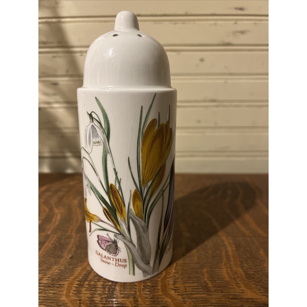 Portmeirion Botanic Garden Sugar Shaker Snow Drop Galanthus Crocus Butterfly